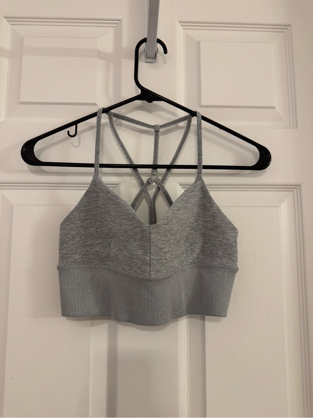 Gray razed back sports bra - Alo